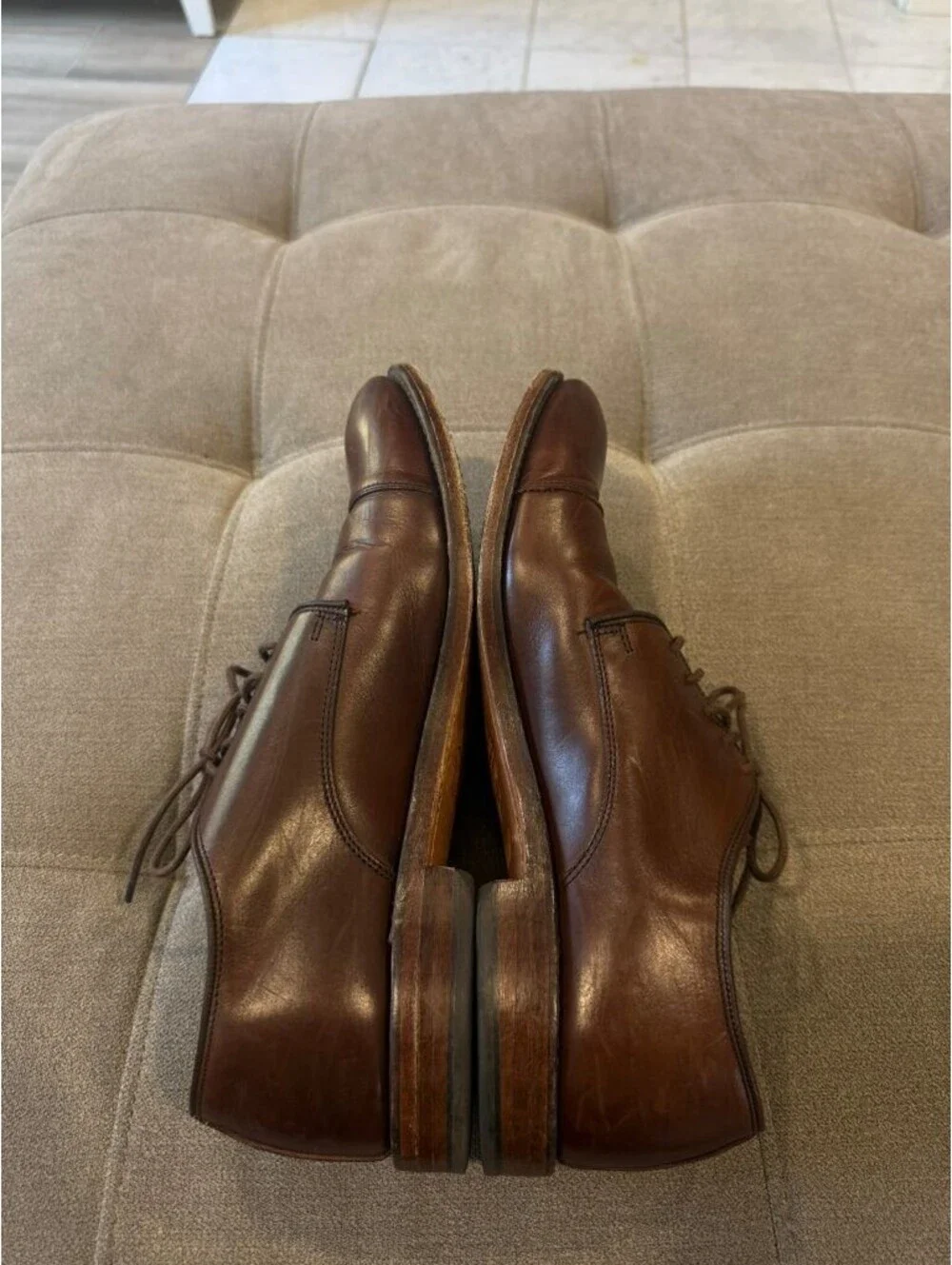 Allen Edmonds Brown Leather Cap Toe Derby Dress Shoes 10.5 D